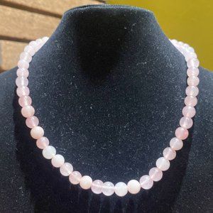8MM Rose Quartz Bead Stretchy Cord Necklace/Bracelet/Anklet